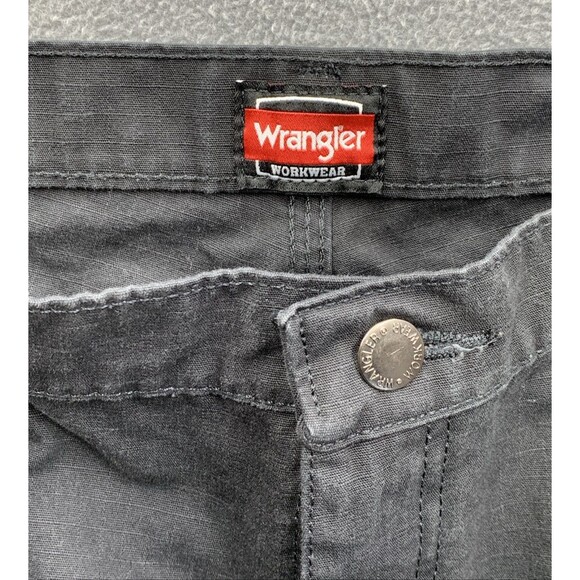 Wrangler RIGGS Workwear Mens Ripstop Ranger Cargo Pants Black Preloved Sz 38X30 - Picture 2 of 16